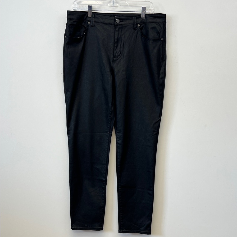 Dennis by Dennis Basso Women's Shiny Black Pants Size 14
